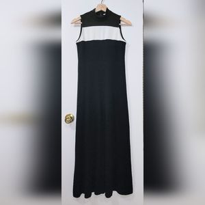 Peter Noviello Sherrie Bloom size10 Vintage Authentic Color Block Maxi Dress